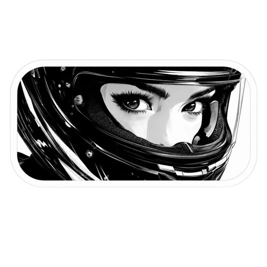 Girl Eyes Helmet Visor Lady Biker Vinyl Sticker | Moto Sticker BD