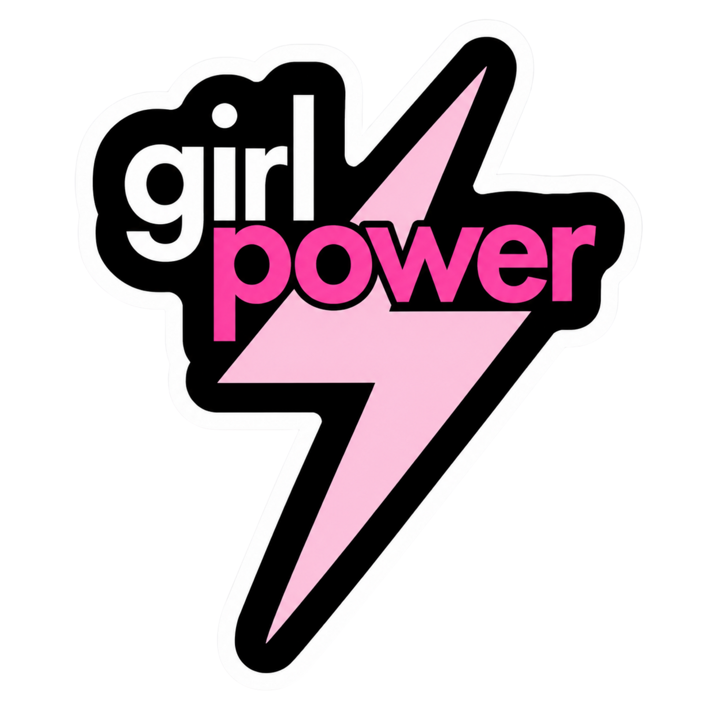 Girl Power Lady Biker Vinyl Sticker | Moto Sticker BD