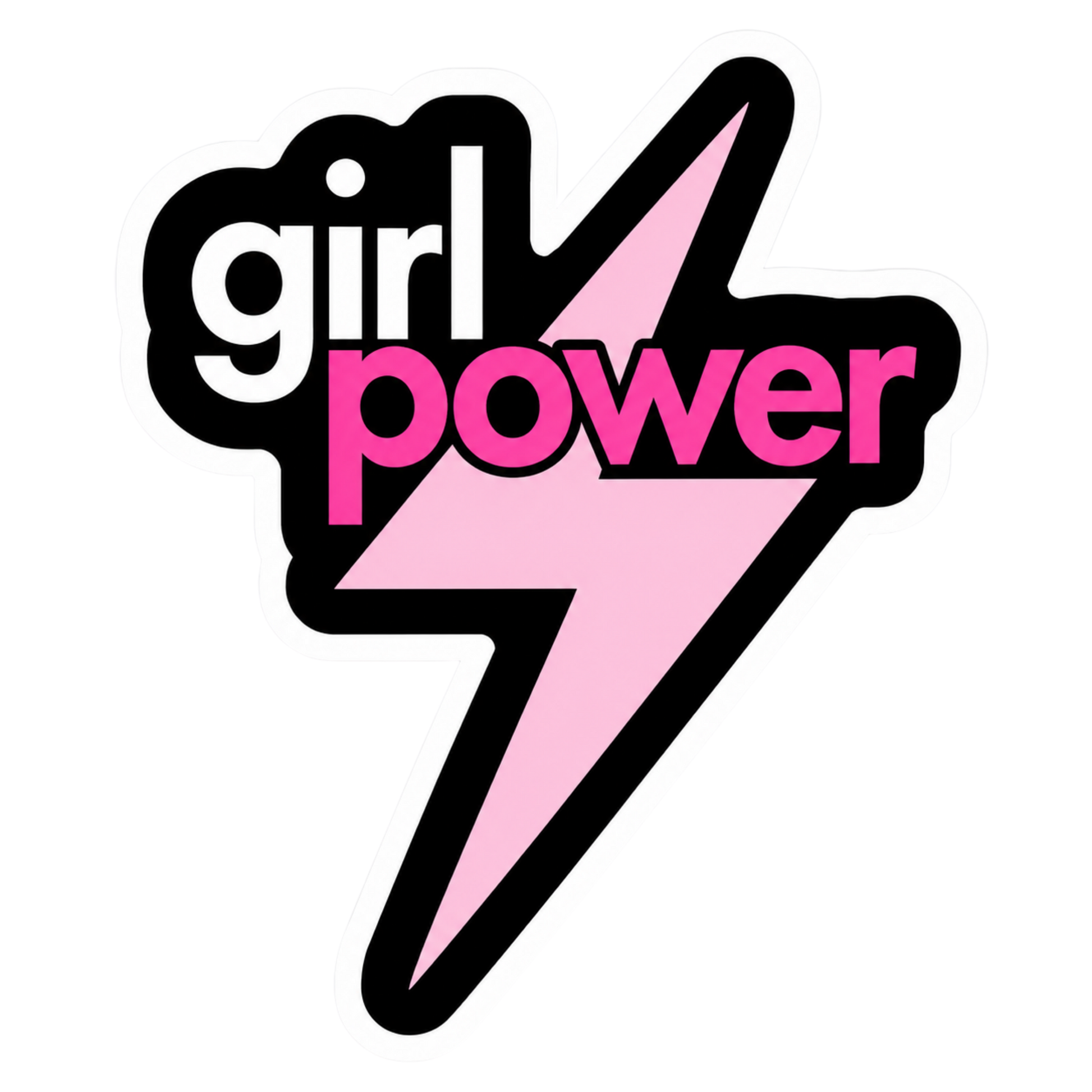 Girl Power Lady Biker Vinyl Sticker | Moto Sticker BD