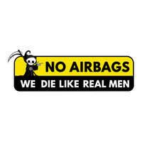 Grim Reaper No Airbags Warning Car Bumper Vinyl Sticker | Moto Sticker BD