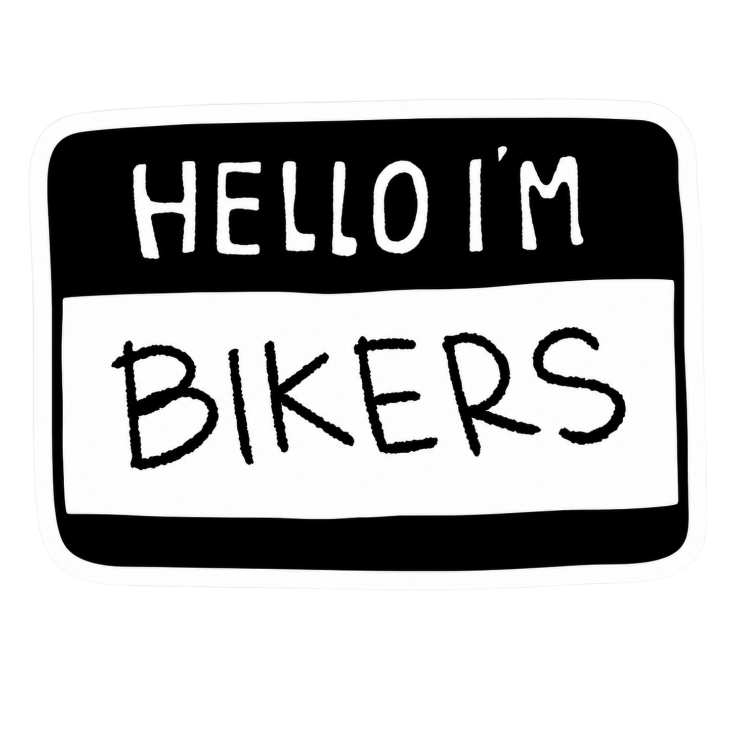 Hello I'm Bikers Lady Biker Vinyl Sticker | Moto Sticker BD