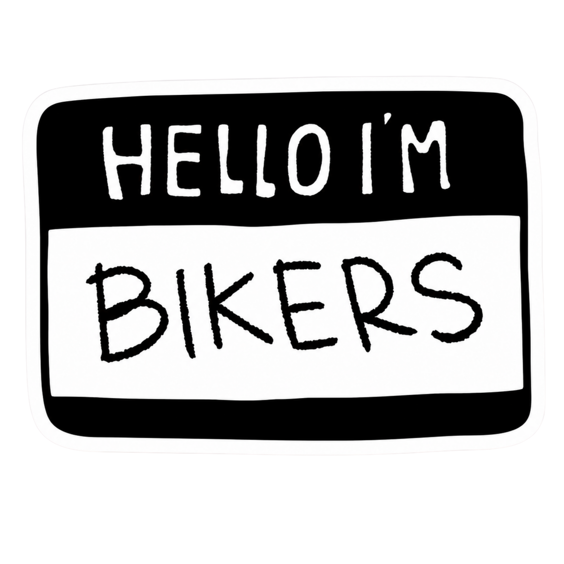 Hello I'm Bikers Lady Biker Vinyl Sticker | Moto Sticker BD