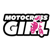 Motocross Girl Silhouette Lady Biker Vinyl Sticker | Moto Sticker BD