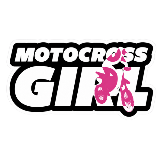 Motocross Girl Silhouette Lady Biker Vinyl Sticker | Moto Sticker BD