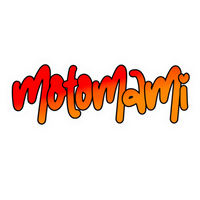 Motomami Gradient Typography Lady Biker Vinyl Sticker | Moto Sticker BD