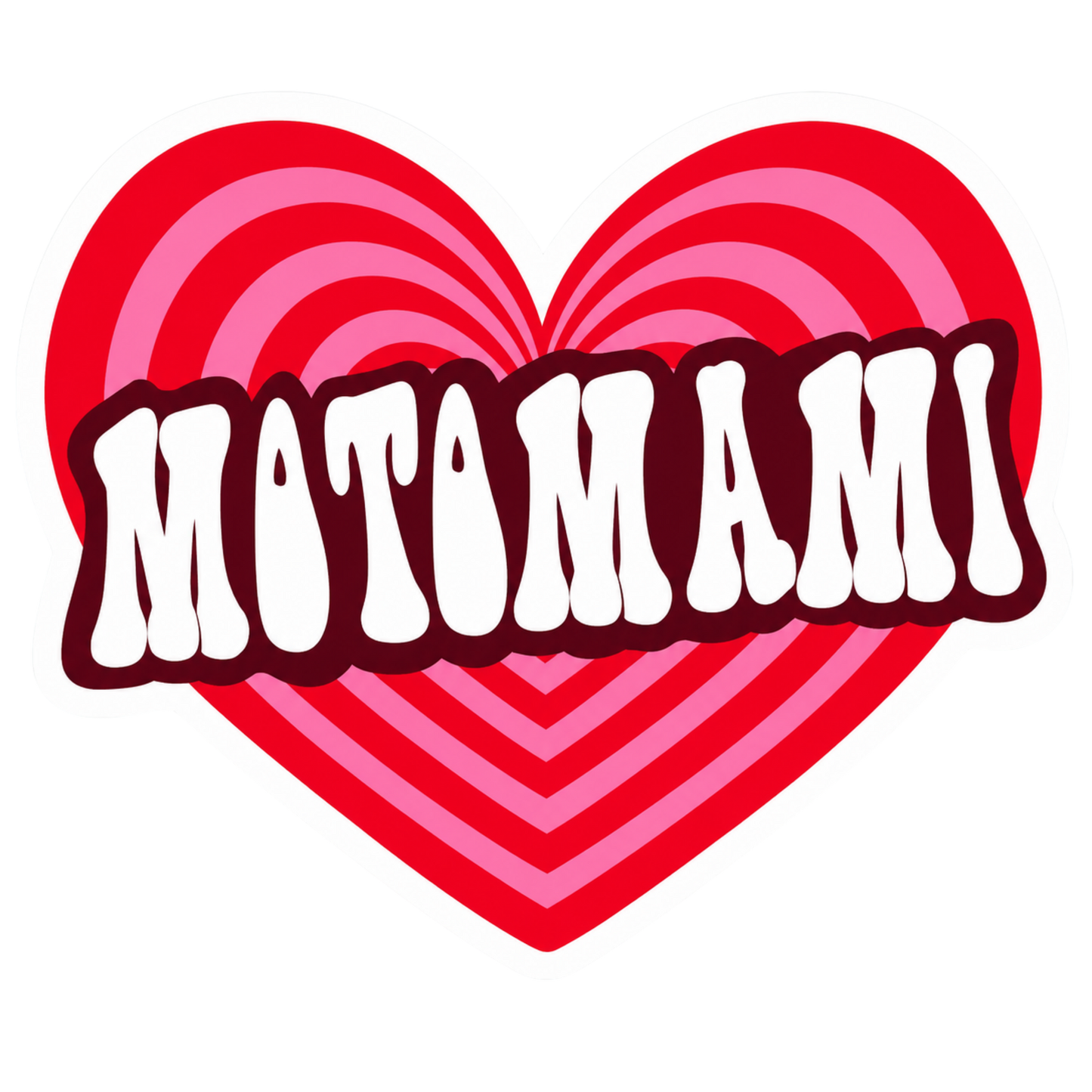 Motomami Hypnotic Heart Lady Biker Vinyl Sticker | Moto Sticker BD