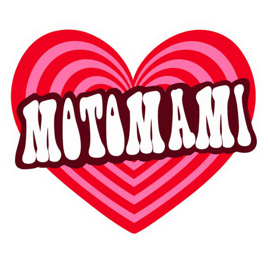 Motomami Hypnotic Heart Lady Biker Vinyl Sticker | Moto Sticker BD