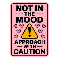 Not In The Mood Lady Biker Vinyl Sticker | Moto Sticker BD
