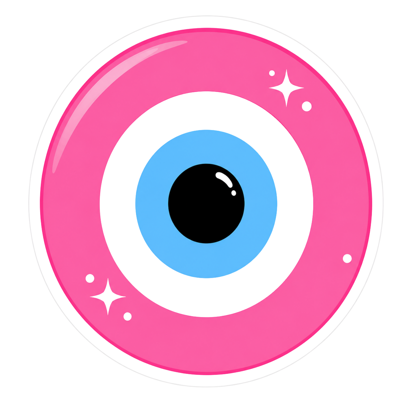 Pink Aura Circle Lady Biker Vinyl Sticker | Moto Sticker BD