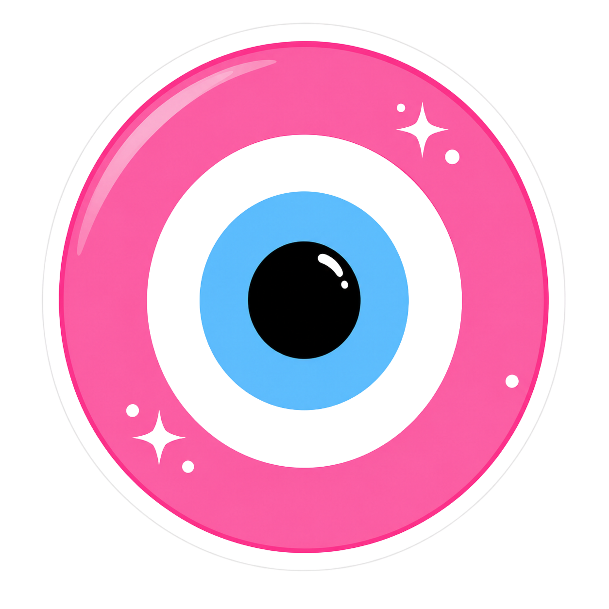 Pink Aura Circle Lady Biker Vinyl Sticker | Moto Sticker BD