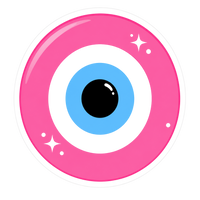Pink Aura Circle Lady Biker Vinyl Sticker | Moto Sticker BD