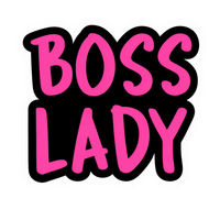 Pink Boss Lady Typography Lady Biker Vinyl Sticker | Moto Sticker BD