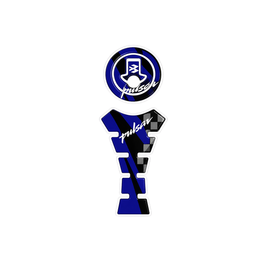 Pulsar Blue Stripe Tank Pad Vinyl Sticker | Moto Sticker BD
