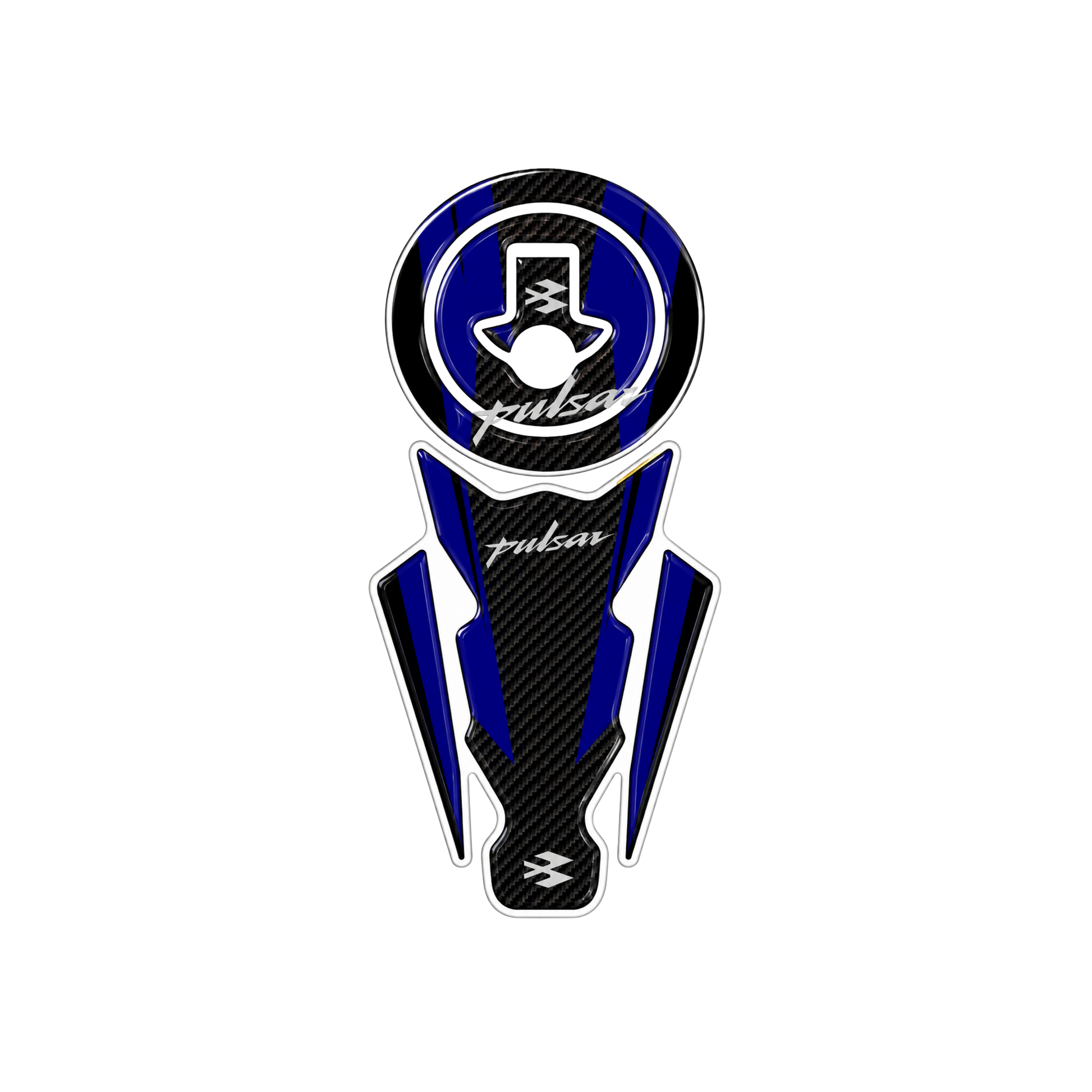 Pulsar Carbon Blue Tank Protector Sticker | Moto Sticker BD