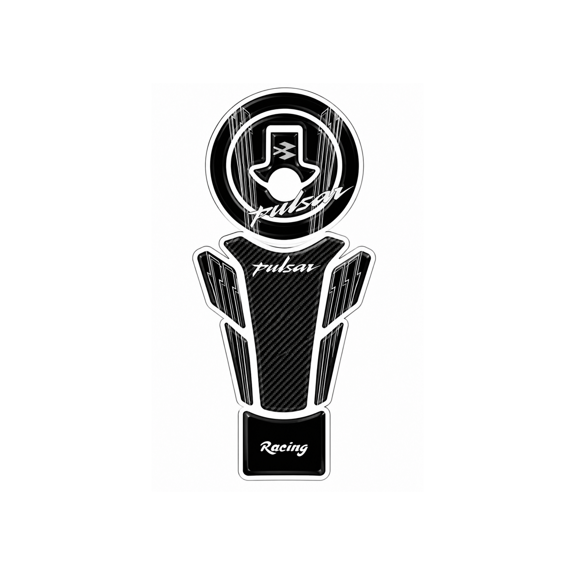 Pulsar Carbon Racing Tank Pad Sticker | Moto Sticker BD