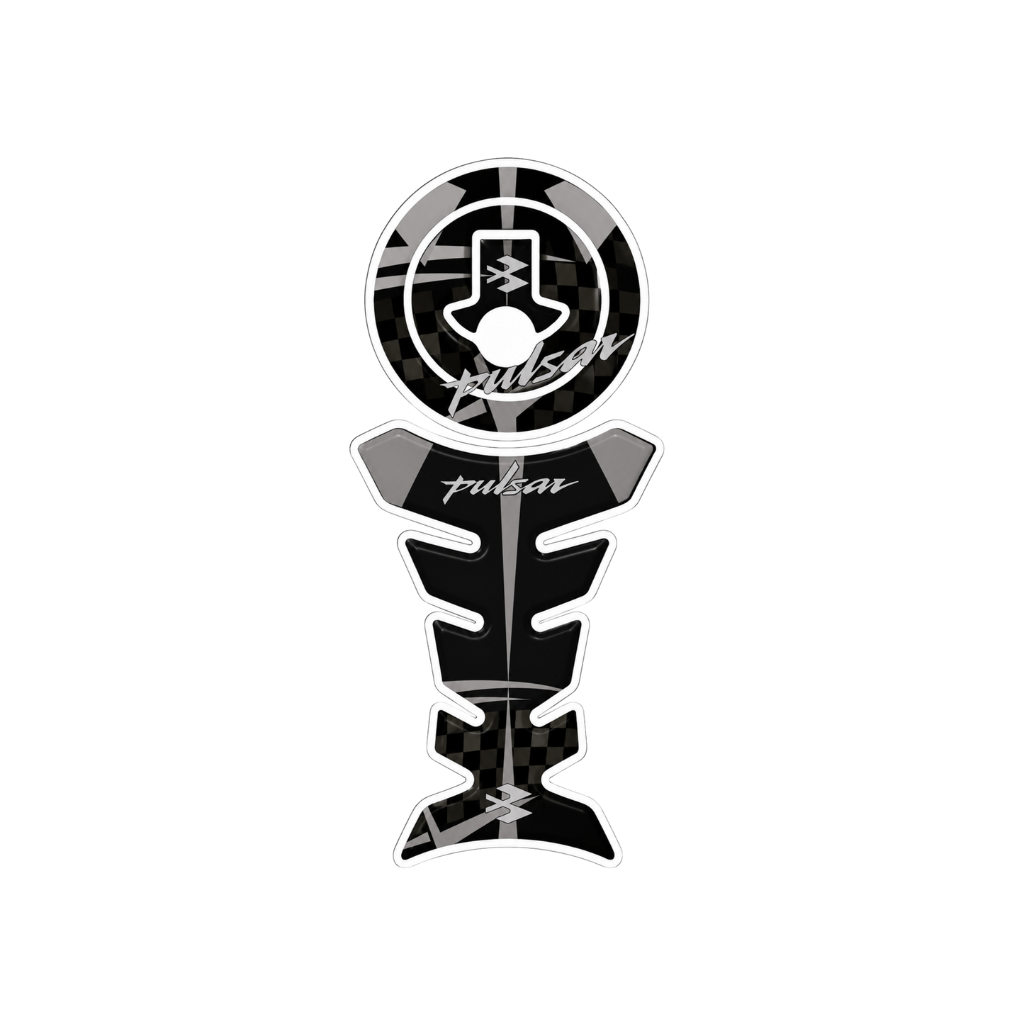 Pulsar Monochrome Racing Tank Pad Sticker | Moto Sticker BD