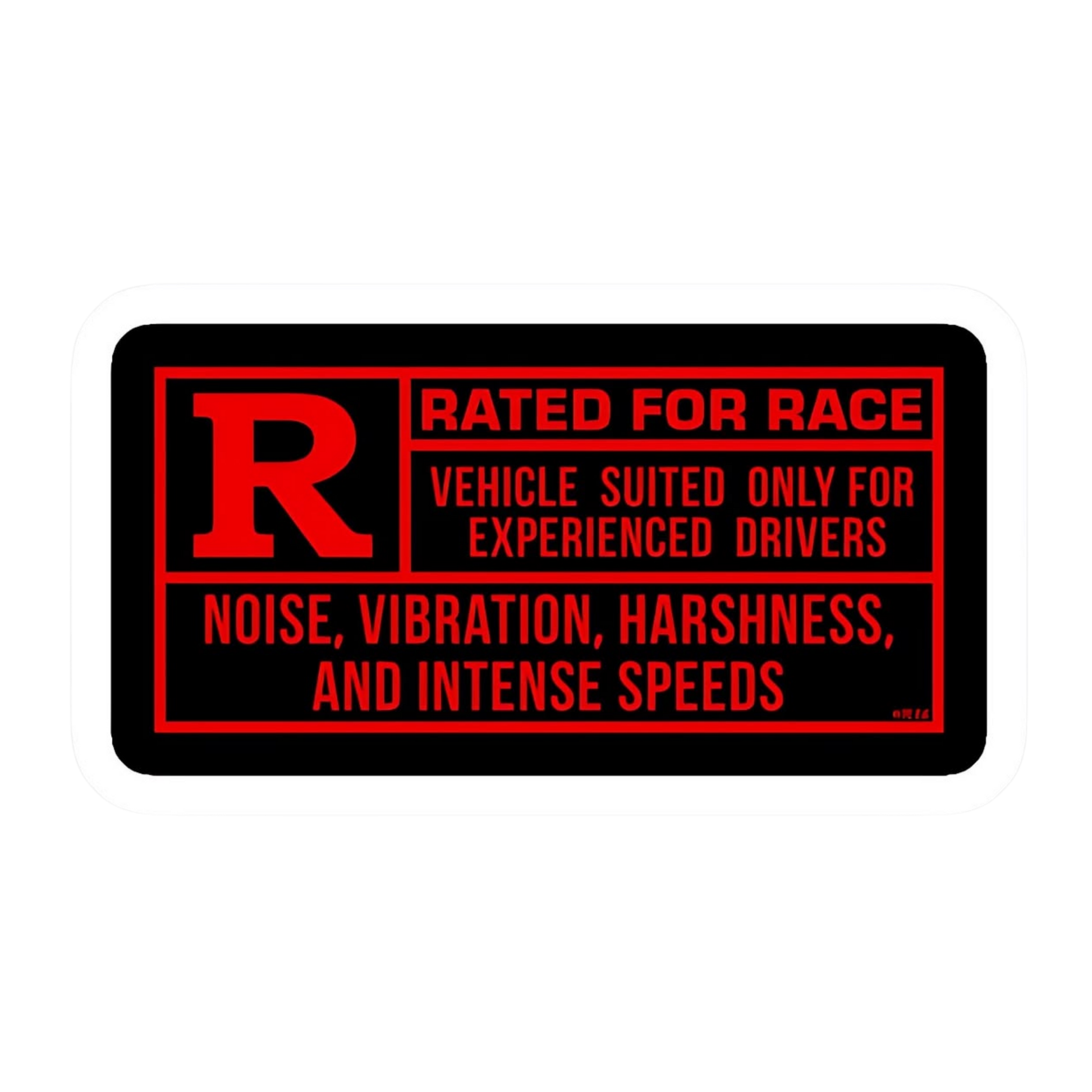 Rated R For Race JDM Car Bumper Vinyl Sticker | Moto Sticker BD