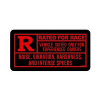 Rated R For Race JDM Car Bumper Vinyl Sticker | Moto Sticker BD