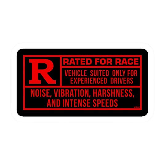 Rated R For Race JDM Car Bumper Vinyl Sticker | Moto Sticker BD