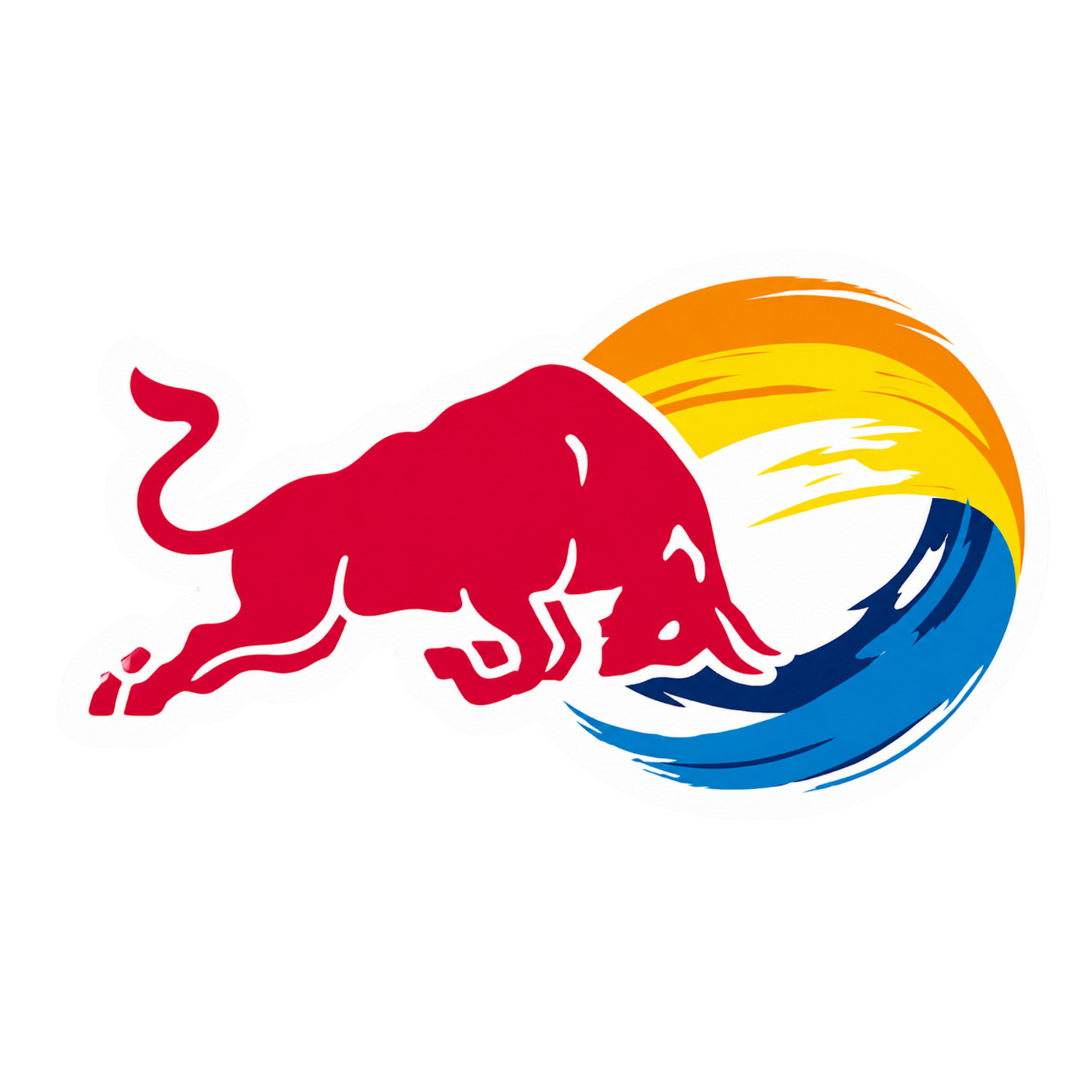 Red Bull Graphic Logo Vinyl Sticker | Moto Sticker BD