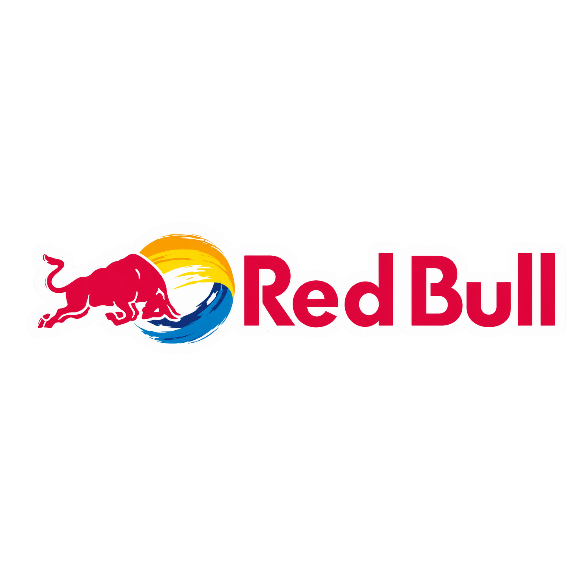 Red Bull Text Logo Vinyl Sticker | Moto Sticker BD