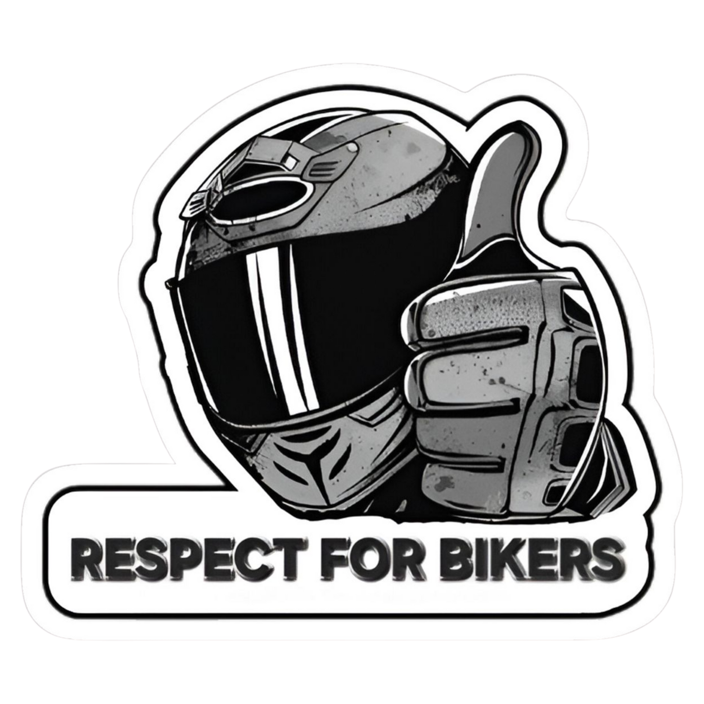 Respect For Bikers Thumbs Up Vinyl Sticker | Moto Sticker BD