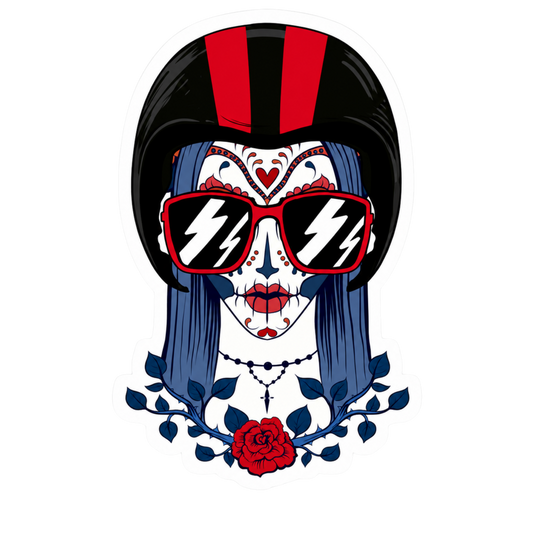 Ride Like A Girl Quote Lady Biker Vinyl Sticker | Moto Sticker BD
