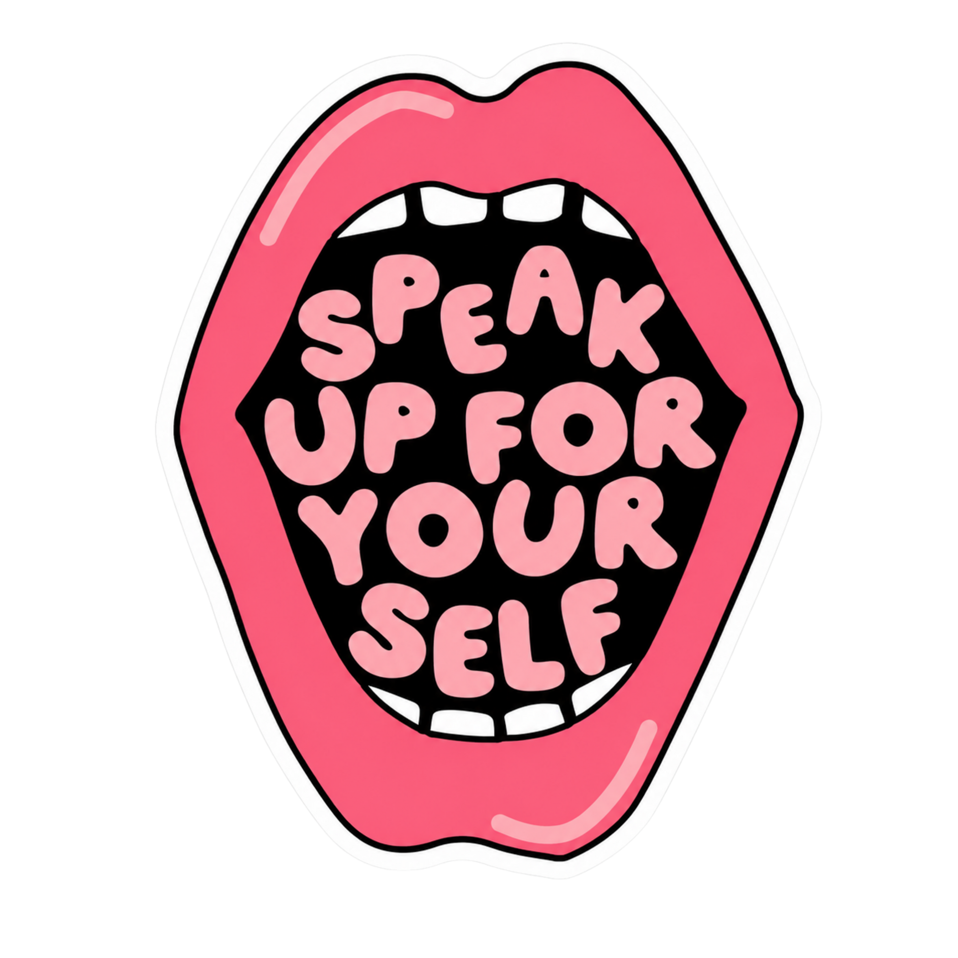 Speak Up For Yourself Lady Biker Vinyl Sticker | Moto Sticker BD