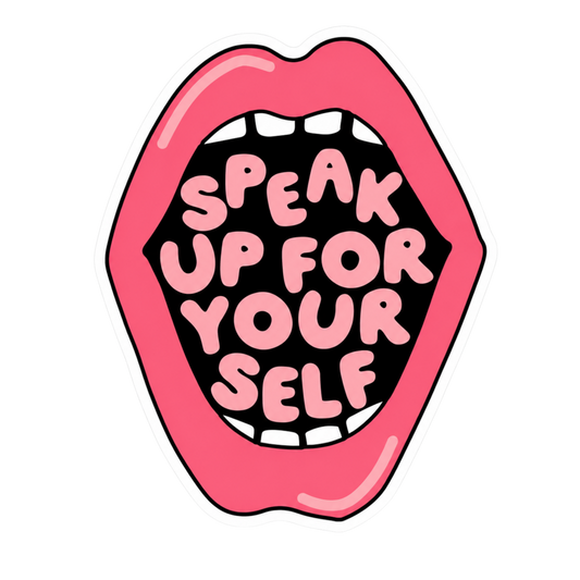 Speak Up For Yourself Lady Biker Vinyl Sticker | Moto Sticker BD