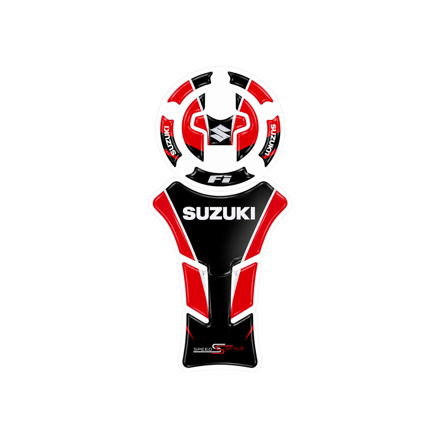 Suzuki FI Red Sport Tank Pad Sticker Ambush Vinyl Sticker | Moto Sticker BD