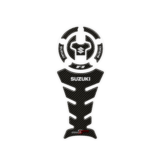 Suzuki FI Carbon Black Tank Pad Sticker Ambush Vinyl Sticker | Moto Sticker BD