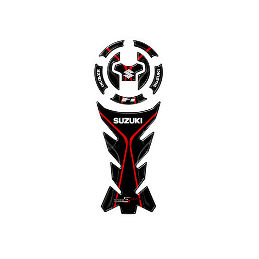 Suzuki FI Red Racing Tank Pad Sticker Ambush Vinyl Sticker | Moto Sticker BD