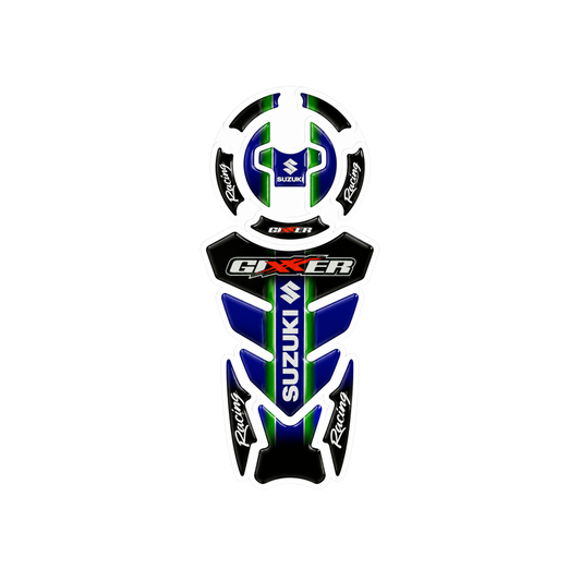 Suzuki Gixxer Racing Blue Tank Pad Sticker Ambush Vinyl Sticker | Moto Sticker BD