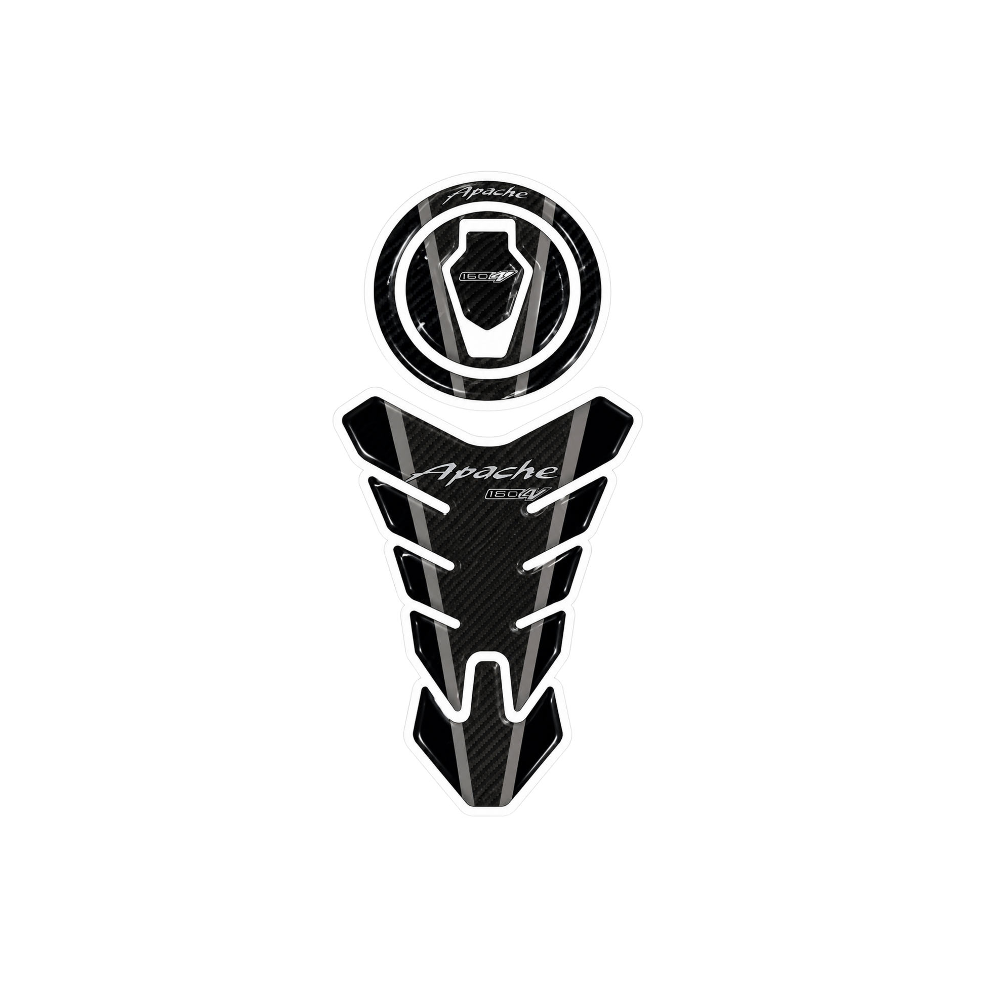TVS Apache 160 4V Carbon Fiber Ambush Vinyl Sticker | Moto Sticker BD