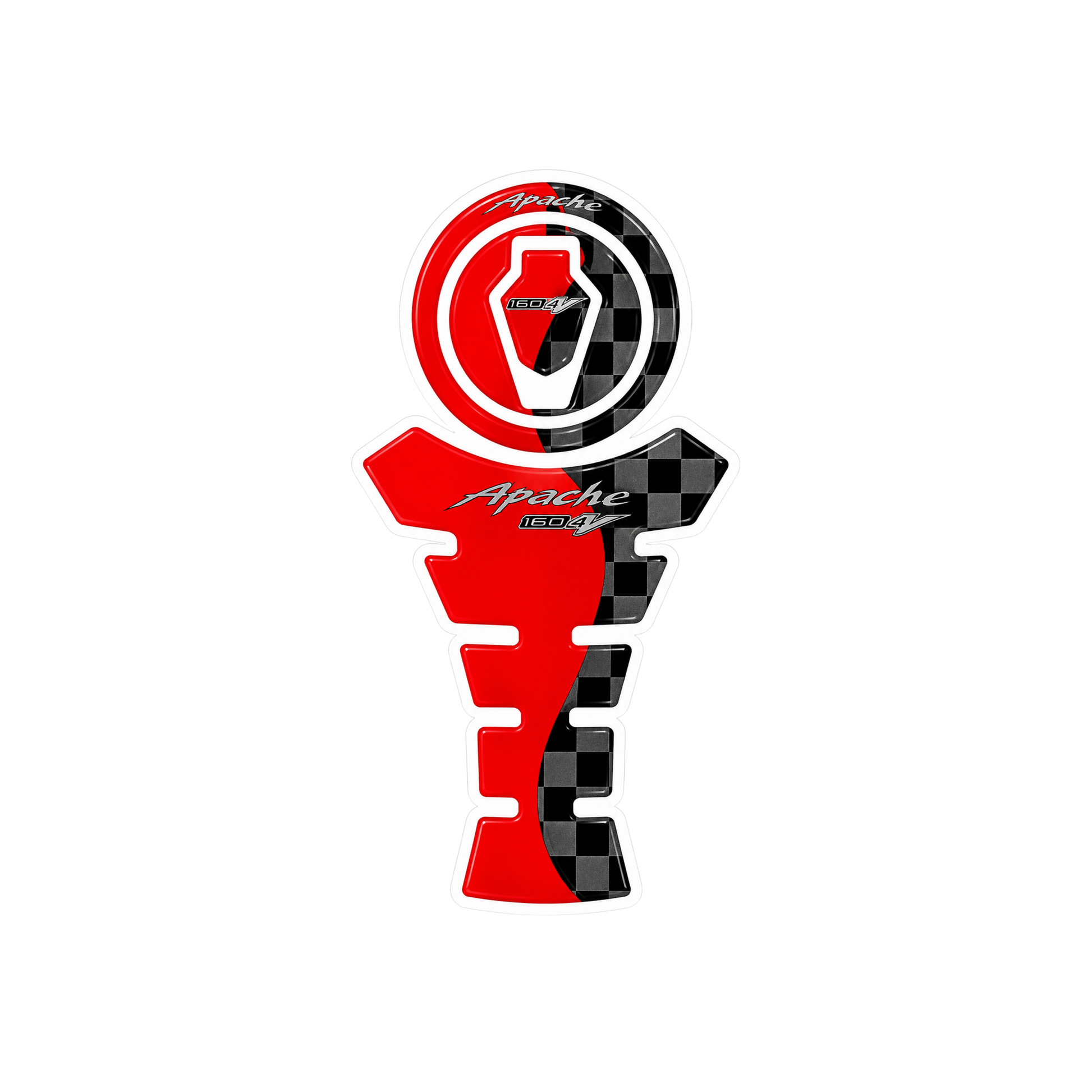 TVS Apache 160 4V Red Checker Ambush Vinyl Sticker | Moto Sticker BD
