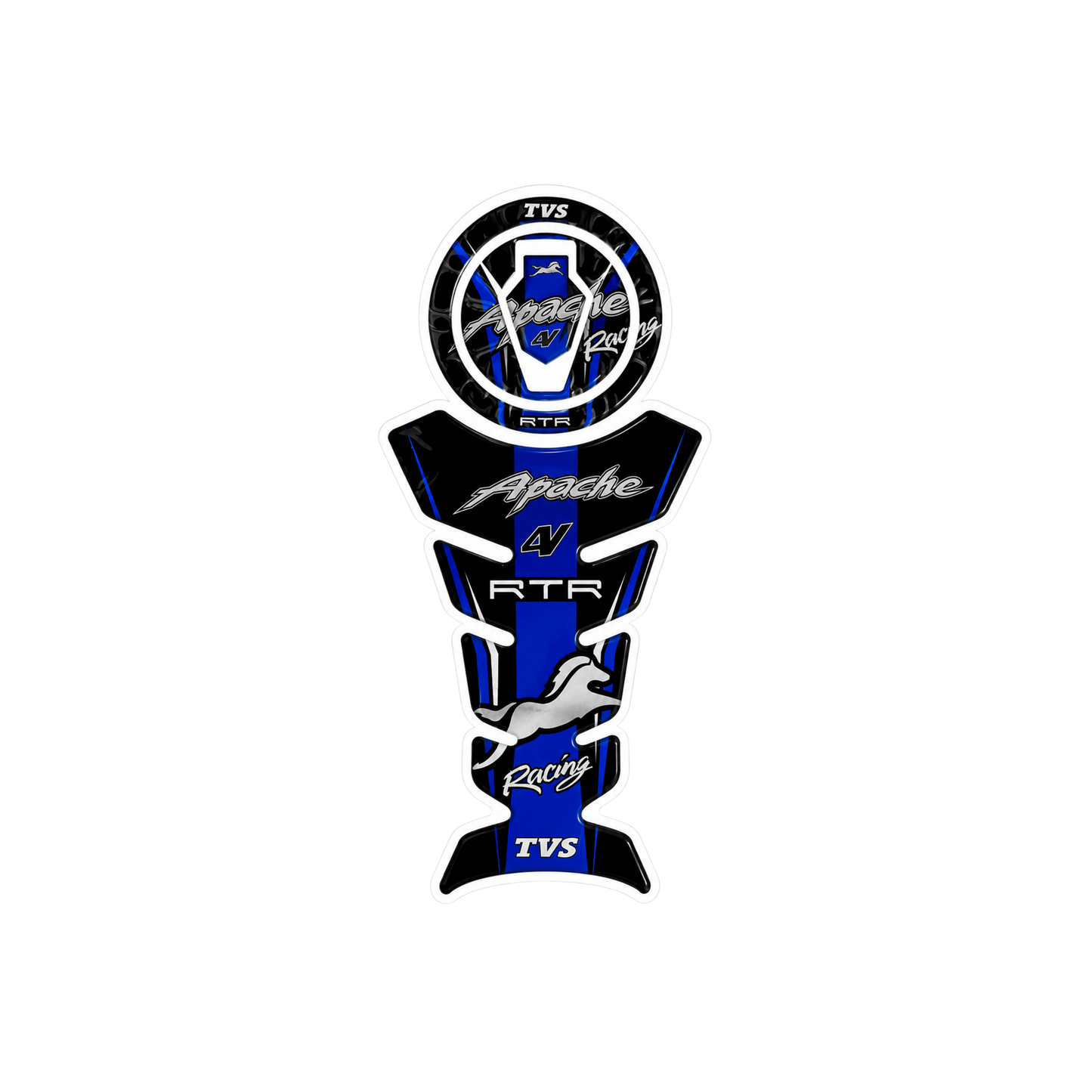 TVS Apache RTR Blue Racing Ambush Vinyl Sticker | Moto Sticker BD