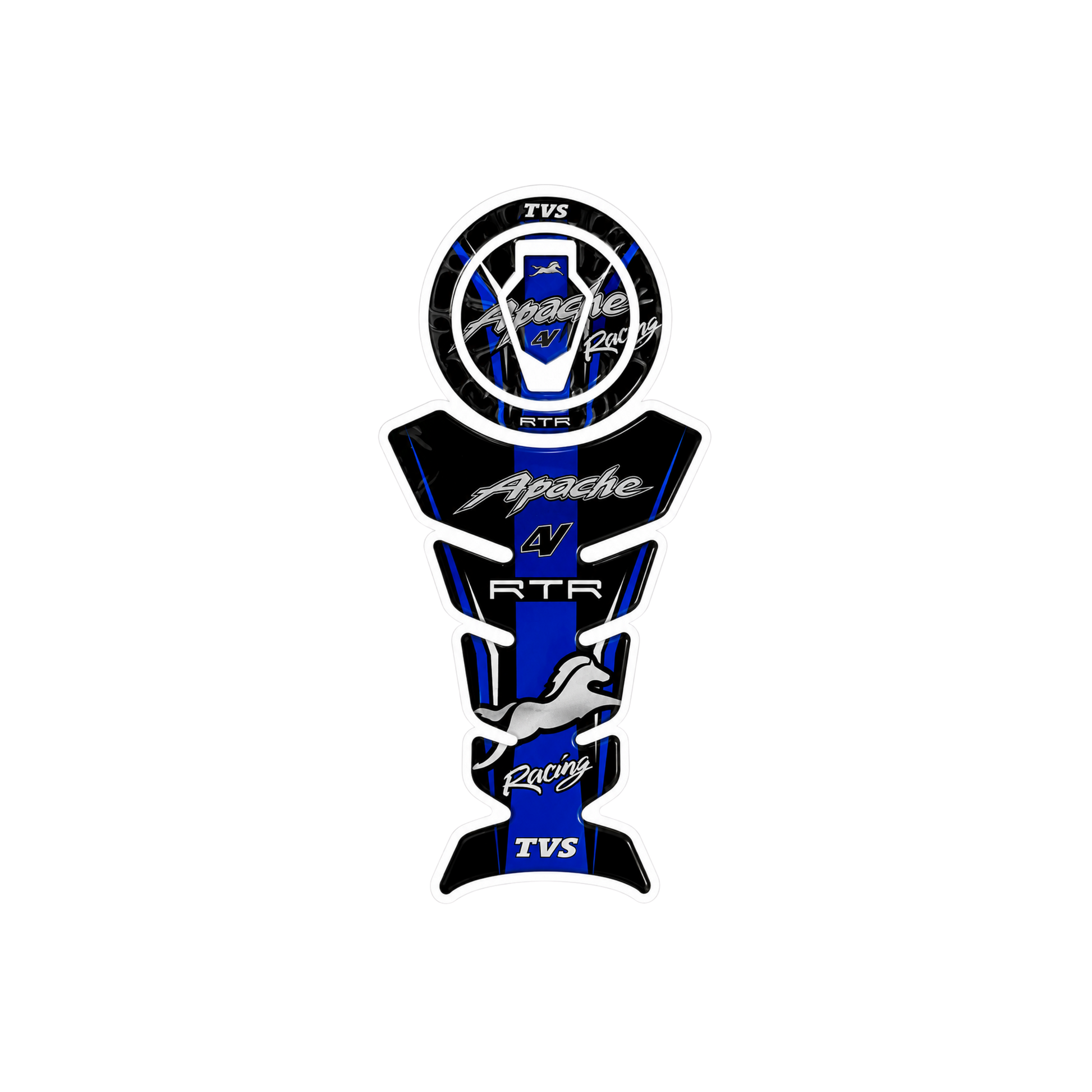 TVS Apache RTR Blue Racing Ambush Vinyl Sticker | Moto Sticker BD