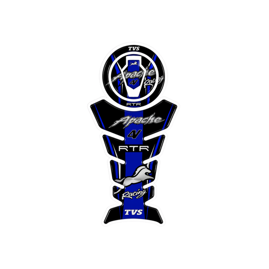 TVS Apache RTR Blue Racing Stripe Ambush Vinyl Sticker | Moto Sticker BD