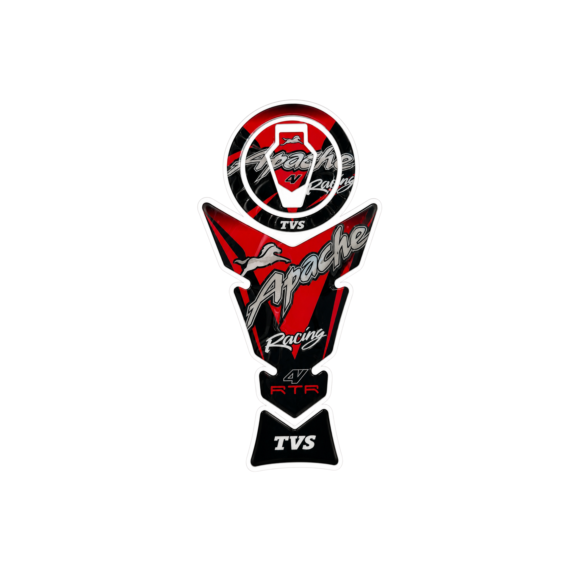 TVS Apache Racing 4V Red Ambush Vinyl Sticker | Moto Sticker BD