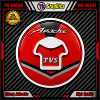 TVS Apache Red 3D Tank Pad Ambush Vinyl Sticker | Premium Fuel Tank Protector | Moto Sticker BD