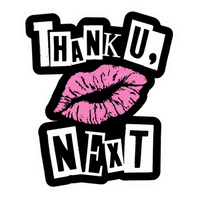 Thank U Next Lips Lady Biker Vinyl Sticker | Moto Sticker BD