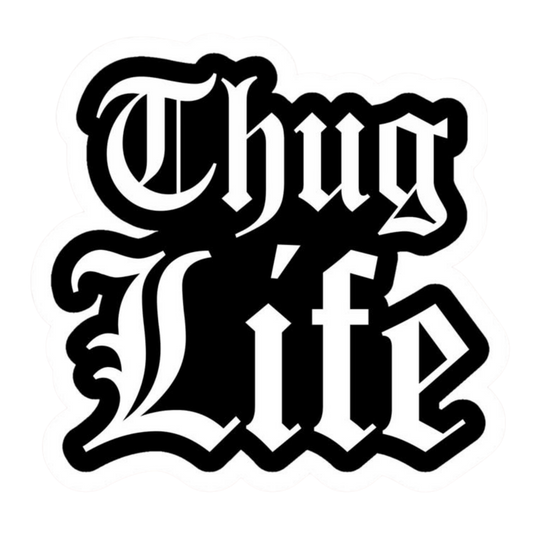 Thug Life Gothic Text Vinyl Sticker | Moto Sticker BD