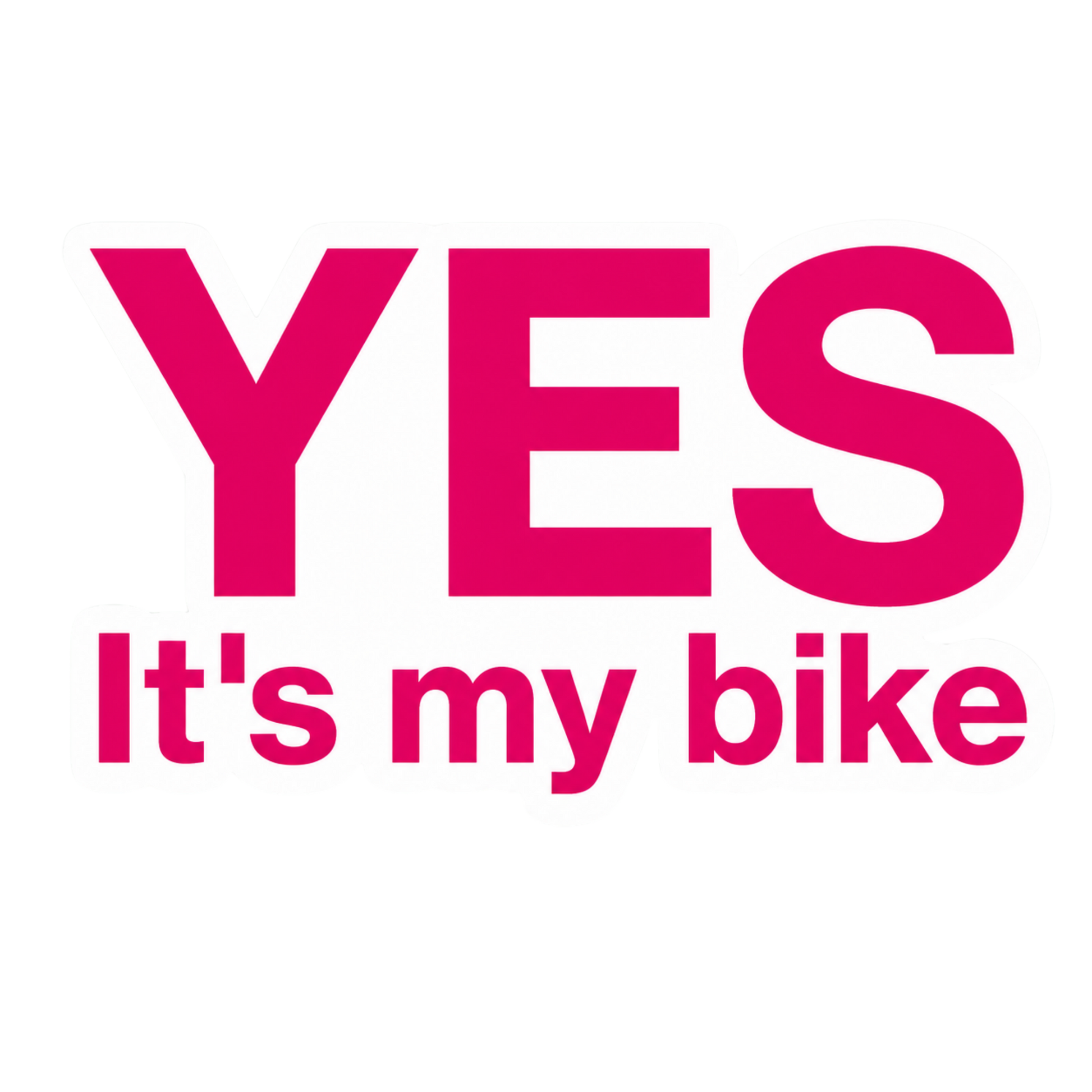 YES Its My Bike Typography Lady Biker Vinyl Sticker | Moto Sticker BD