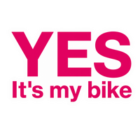 YES Its My Bike Typography Lady Biker Vinyl Sticker | Moto Sticker BD