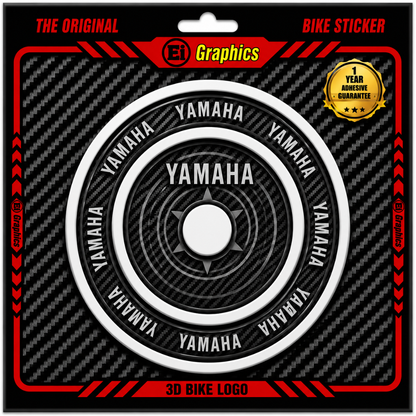 Yamaha 3D Tank Pad Logo Ambush Vinyl Sticker | Moto Sticker BD (Ash)