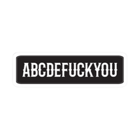 ABCDEFU*CKYOU Car Bumper Vinyl Sticker | Moto Sticker BD | Moto Sticker BD