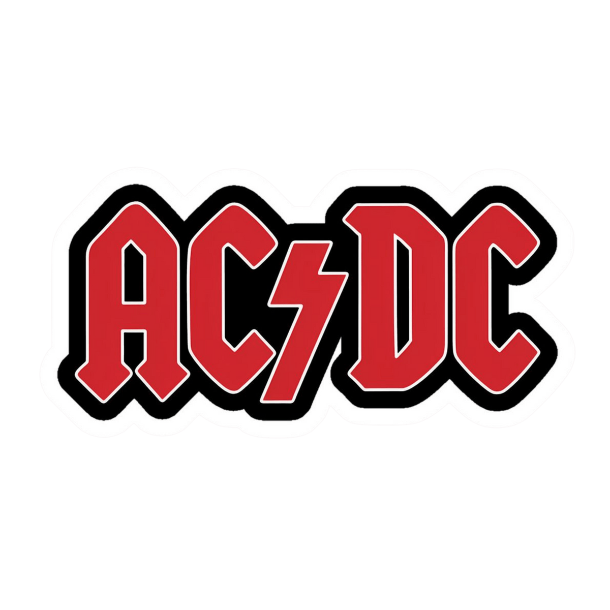 AC DC Red Band Logo Vinyl Sticker | Moto Sticker BD | Moto Sticker BD