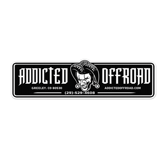 Addicted Offroad Jester Graphic Car Bumper Vinyl Sticker | Moto Sticker BD | Moto Sticker BD