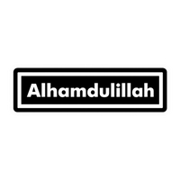 "Alhamdulillah" Car Bumper Vinyl Sticker | Islamic Decal | Moto Sticker BD | Moto Sticker BD