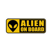 Alien On Board Yellow Warning Car Bumper Vinyl Sticker | Moto Sticker BD | Moto Sticker BD